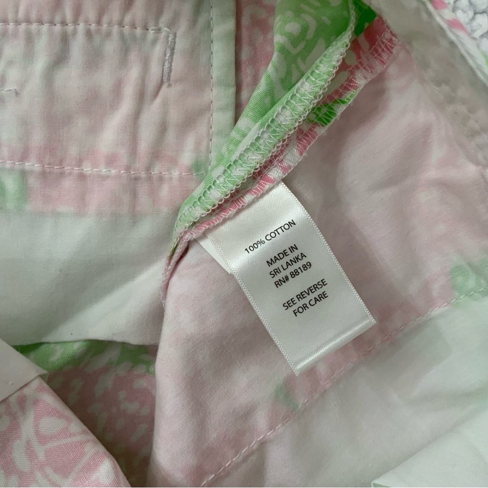 Lilly Pulitzer The Callahan Short Limeade Cheat Ya Size 4 Pink Green Preppy - Picture 7 of 15
